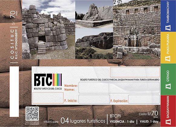 Boleto Turístico Cusco Circuito I